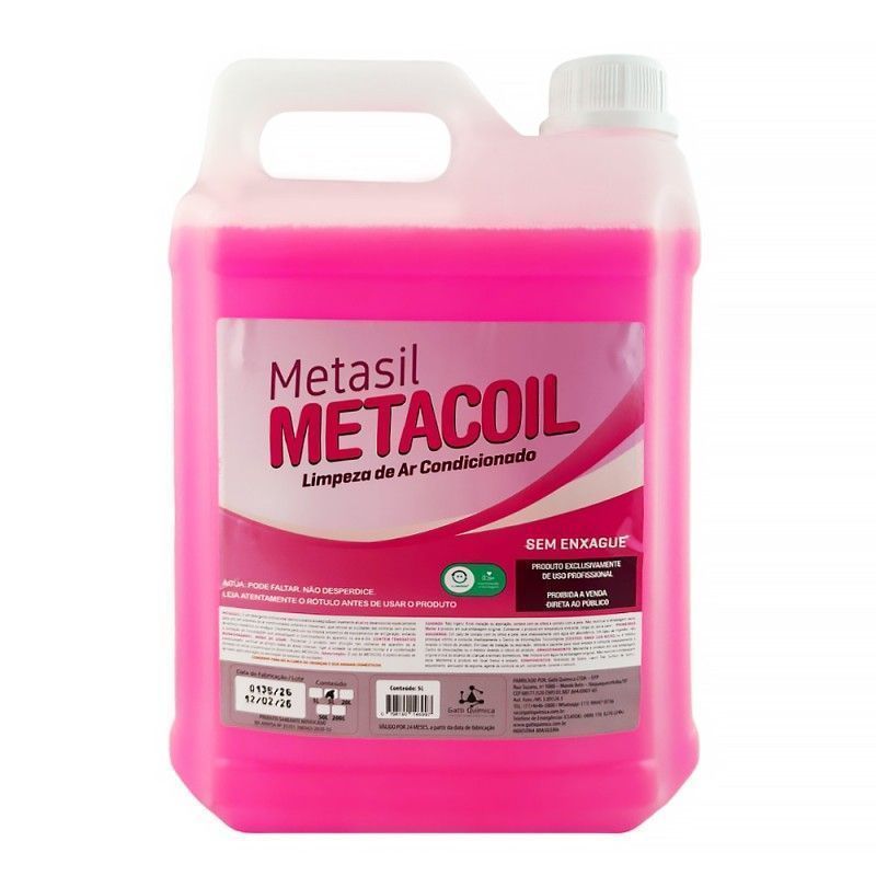 DESINCRUSTANTE BIODEGRADÁVEL METASIL METACOIL GALÃO 5 LITROS
