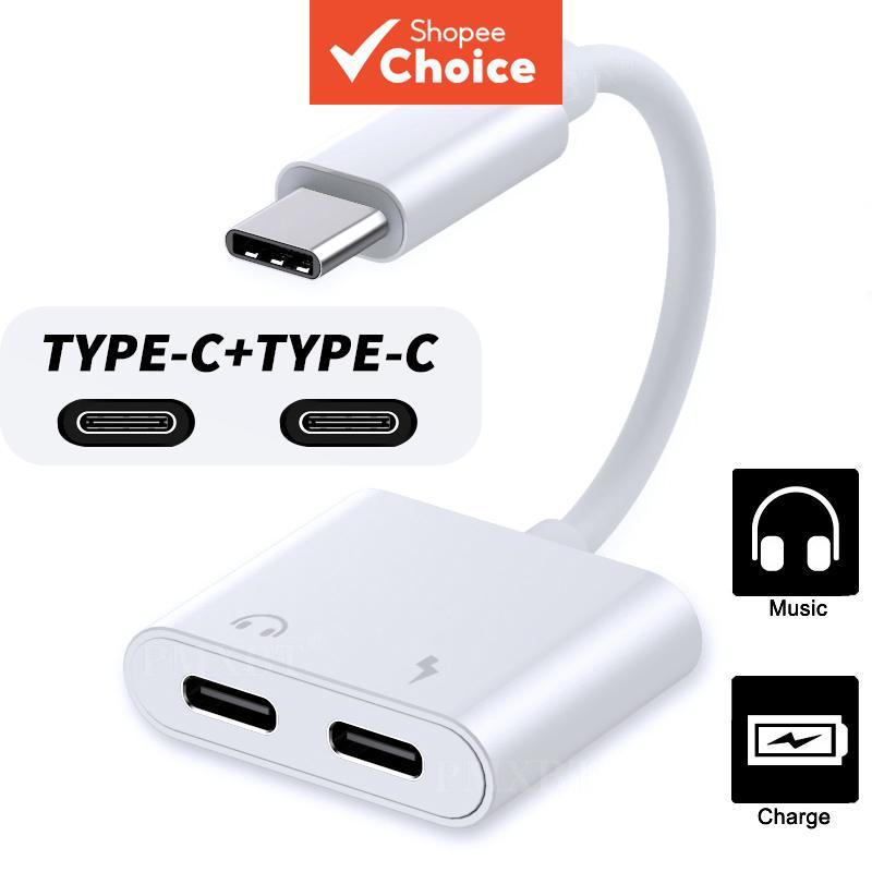 Iluminação 2 Em 1 USB-C Para Entrada De Fone De Ouvido De 3.5 Mm PD De Carregamento Rápido Conector De Áudio S24 Elite