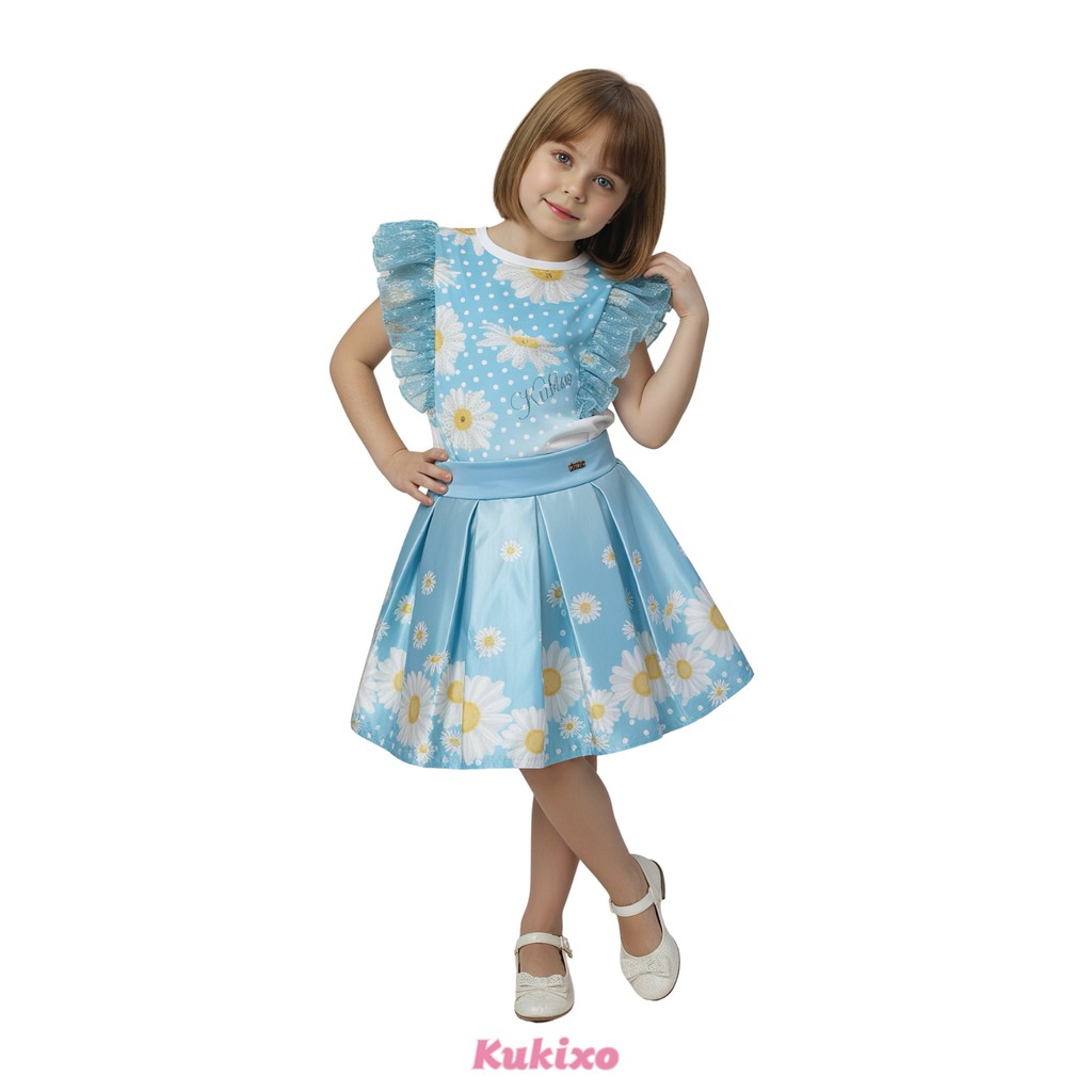 Conjunto Kukixo Little Daisy - Azul