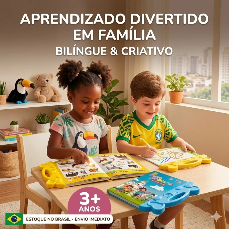 Livro Interativo Infantil Bilíngue Português e Inglês com Som — foto 7