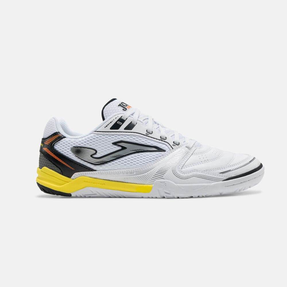 Chuteira Joma Futsal Dribling Branco/Amarelo