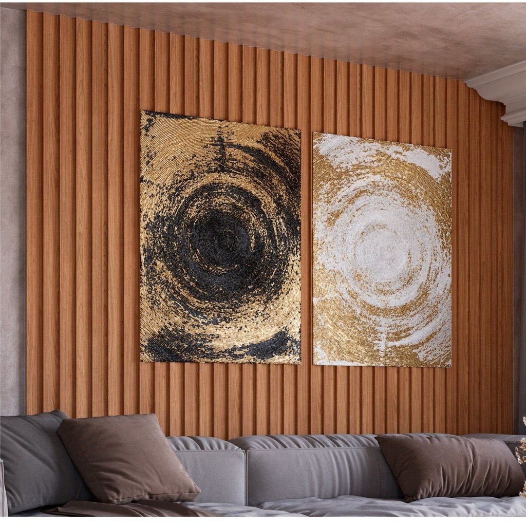 Painel Ripado em Placa 100% MDF 89,5x250cm (2,23m²) Freijó/Madeirado