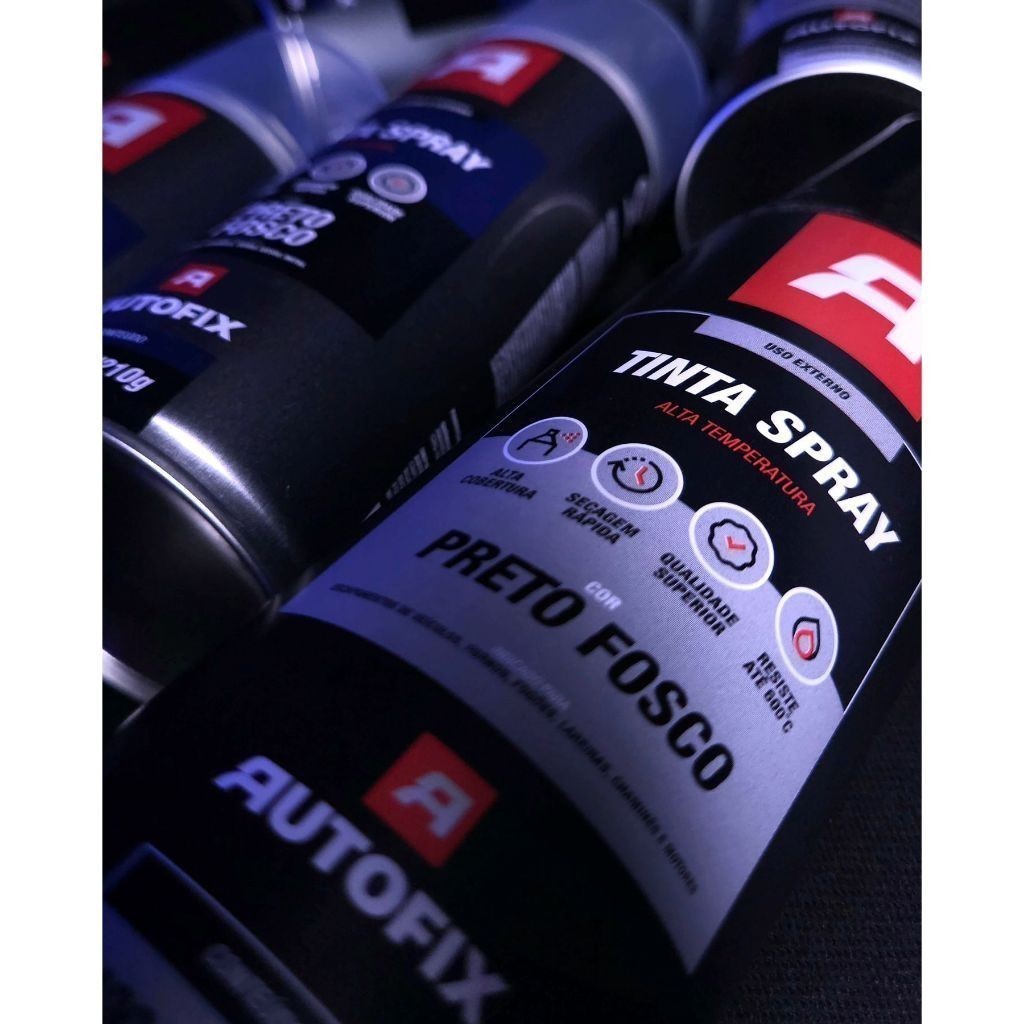 Sprays Preto Fosco Alta Temperatura 400 ml - 210g – Alta Qualidadel e Alta Cobertura Versátil OK UAU — imagem 2 de 2
