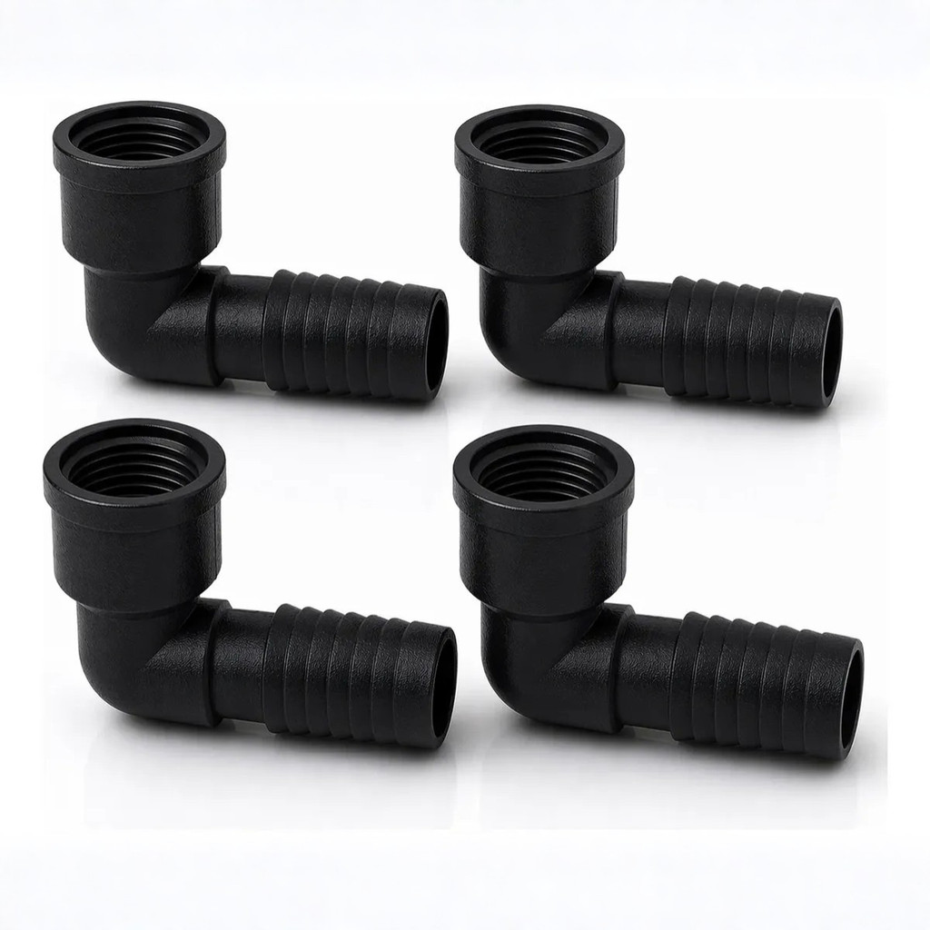 Kit 4 Unidades Conexão Joelho Interno Preto 1"  - Reboucas