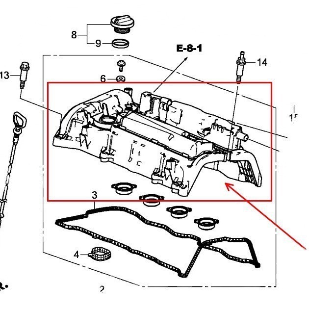 Adequado para tampa da câmara da válvula do motor Accord Odyssey CRV 12310-RDF-A01 12310-5A2-A01 Acessórios para carro A