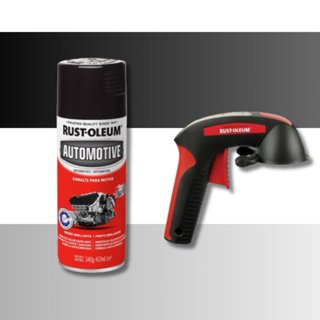 Kit Spray Automotive Preto Brilhante e Gatilho Aplicador Rust-Oleum em Oferta na Shopee