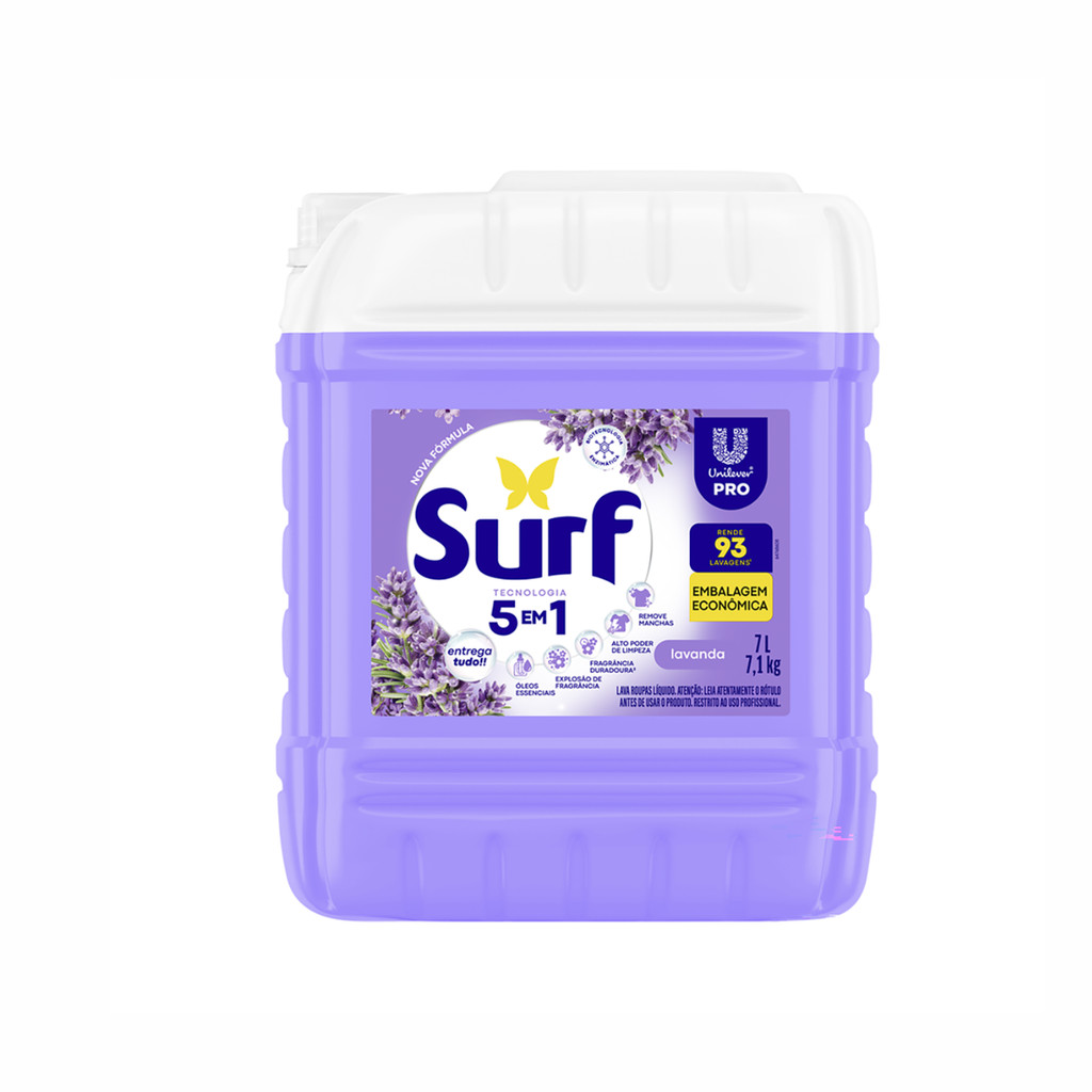 Lava Roupas Líquido Lavanda Profissional 7L Surf
