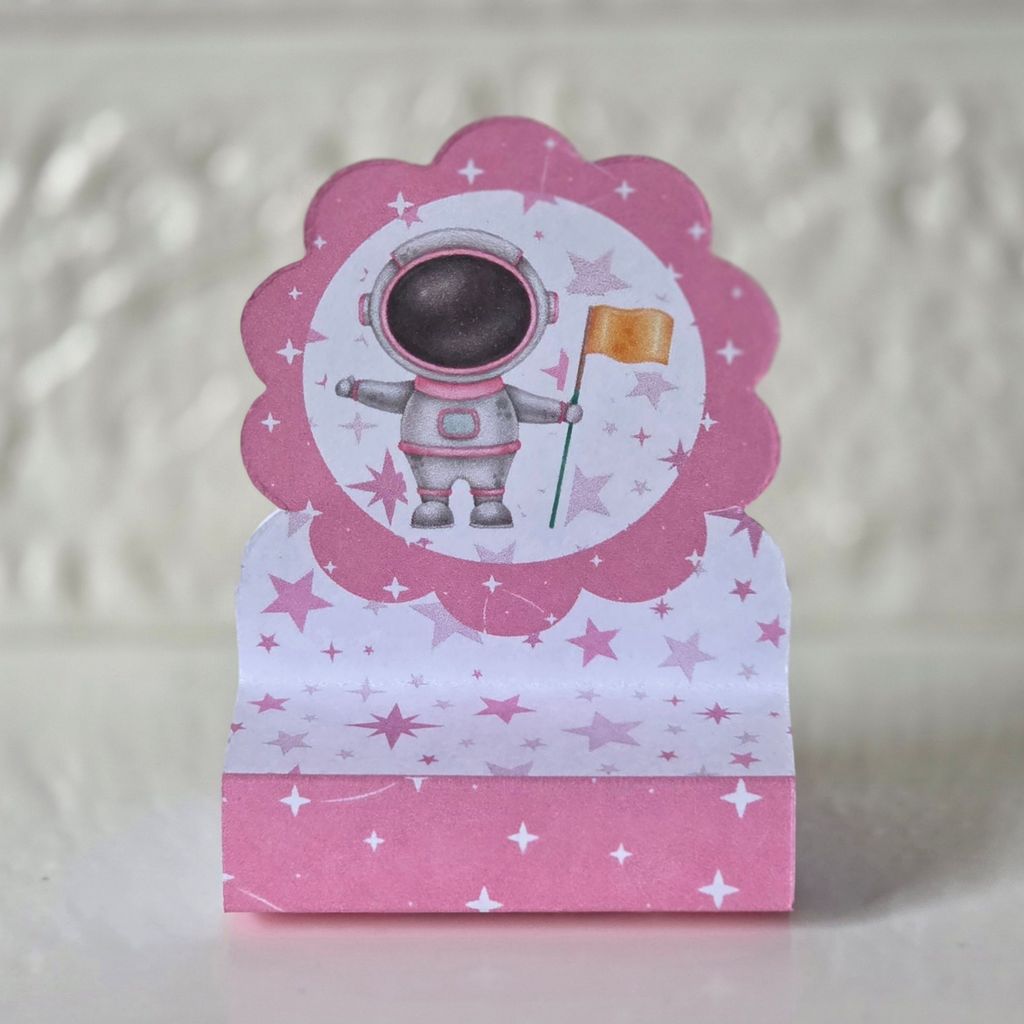 Porta bis duplo Astronauta MENINA - PEGUE E MONTE - kit festa lembrancinhas mimos decoração personalizados