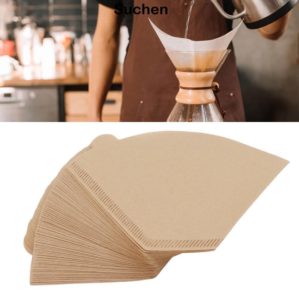 SUCHENBRI Conjunto De 100 Peças De Filtros De Café De Uso Único , Despeje Mais De Papel De Filtro 2 A 4 Xícaras ,