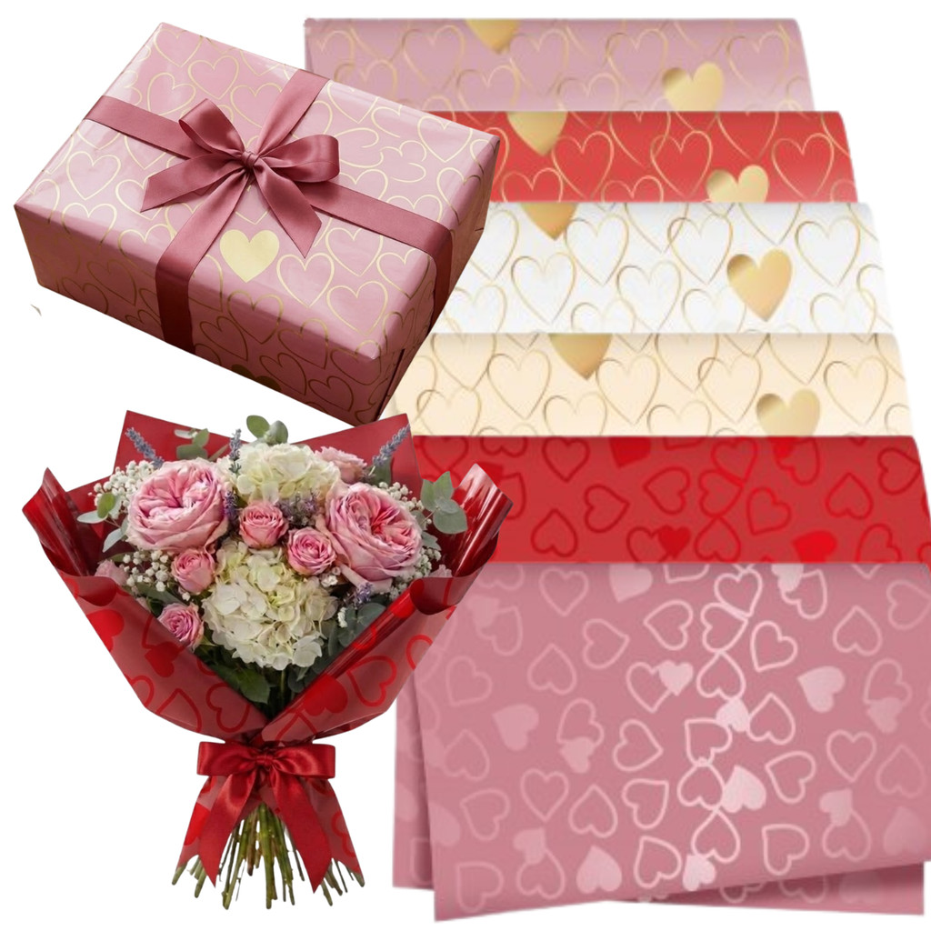 Poli Sujinho Decorado Corações Love Romantico 49x69cm 10 Folhas Escolha
