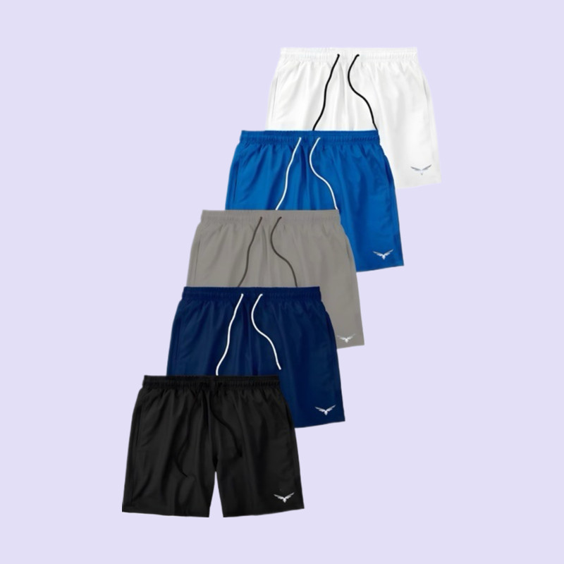 Kit 05 Shorts masculino com Elastano corrida Mauricinho Academia Esporte Treino Bermuda Praia Básico Liso envio rápido