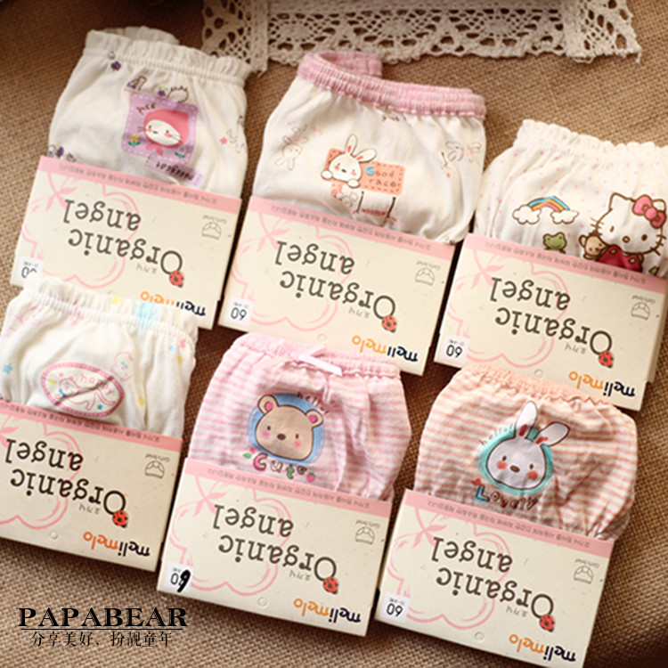 Meninas roupa interior 2023 primavera verão outono inverno crianças algodão orgânico roupa interior do bebê coreano meni