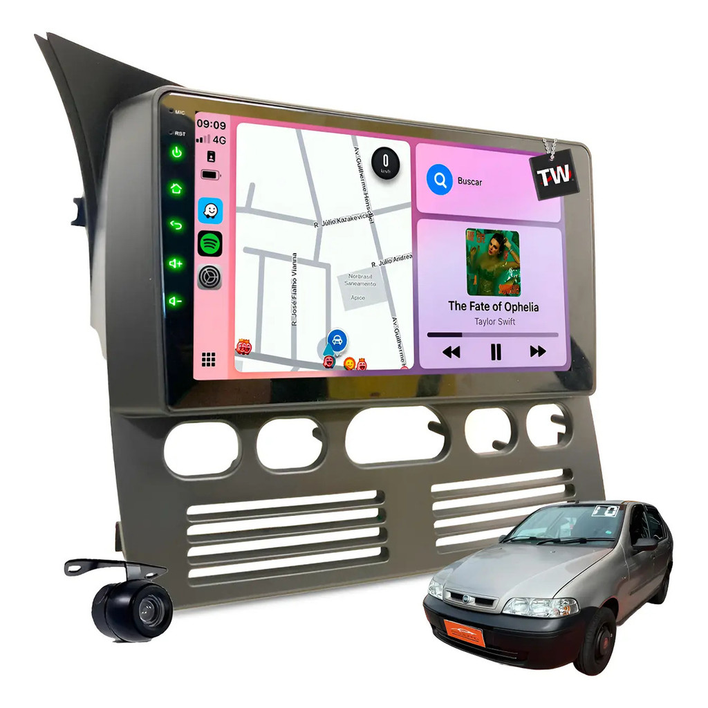 Multimídia Genko Mp10 Palio G1 1996-2000 Carplay Waze Rádio