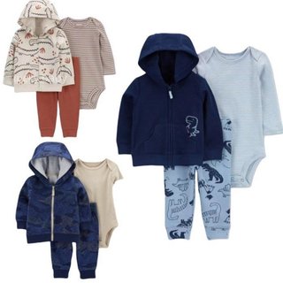 Conjunto Térmico De Bebê Da Sorte Para Menino/Roupas Clima Frio/Carters trio .