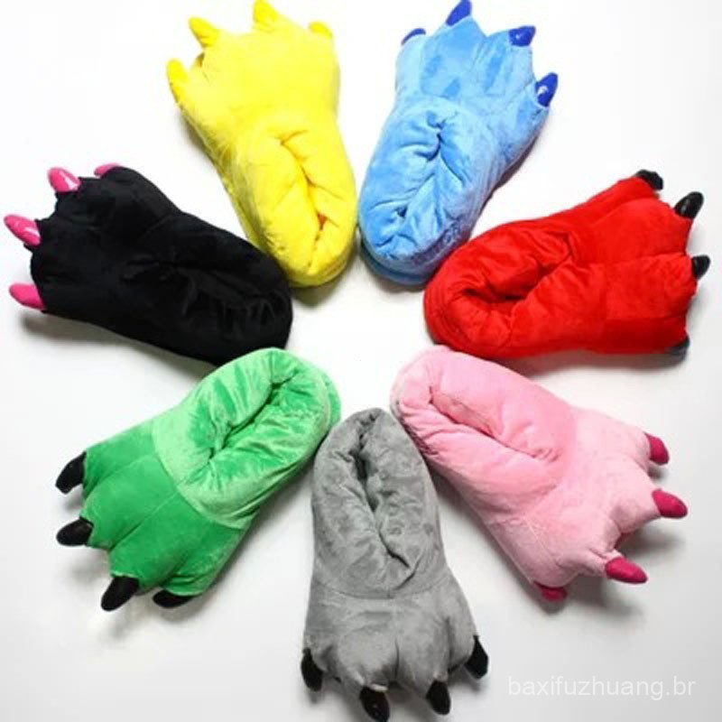 Chinelos De Animais Para Crianças Macacão Pijama Sapatos Dos Desenhos Animados Unicórnio Dinossauro Pikachui Inverno Que