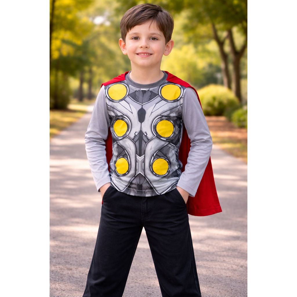 Camiseta Infantil Thor Manga longa