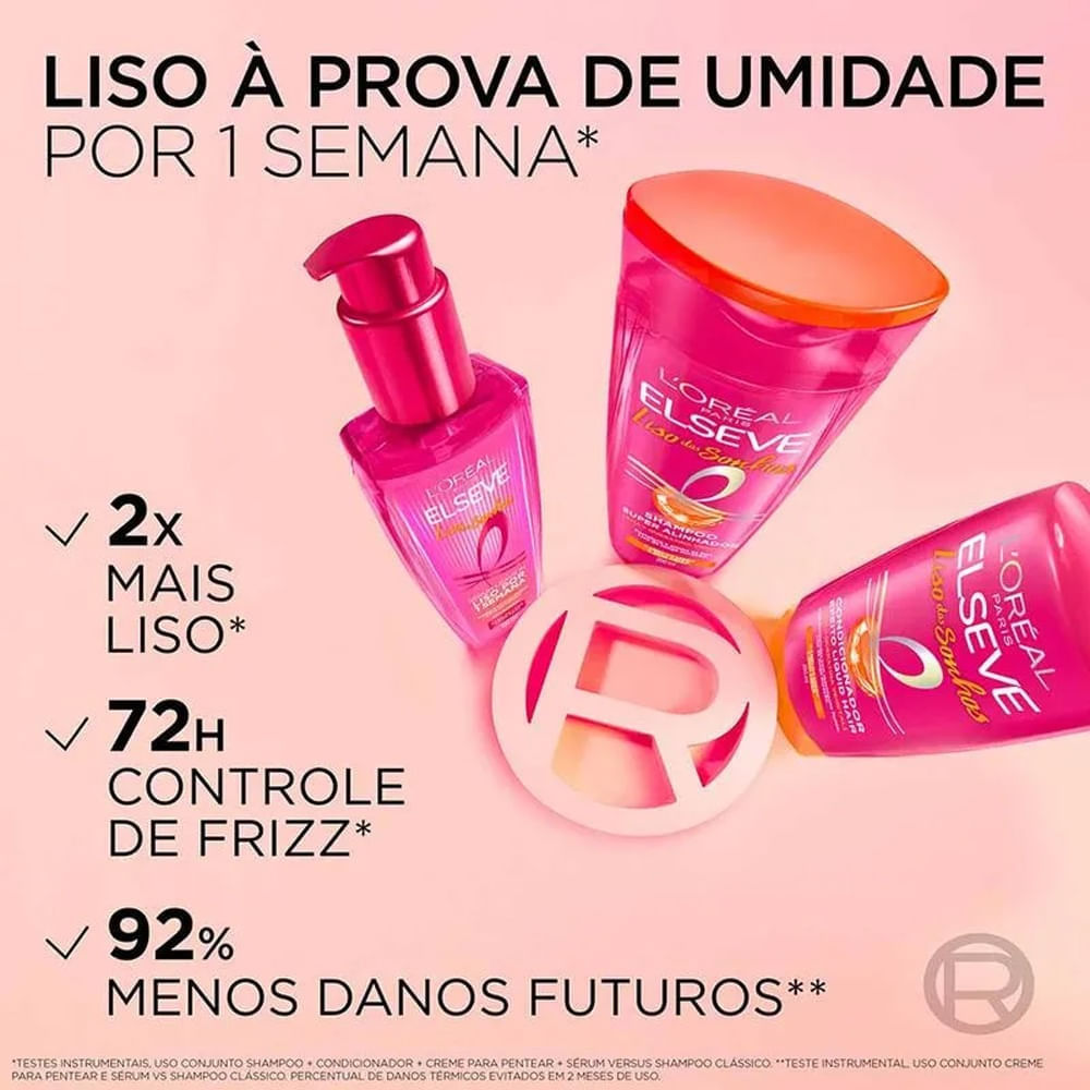 Sérum Leave In Elseve Liso dos Sonhos Liso Por 1 Semana 100ml