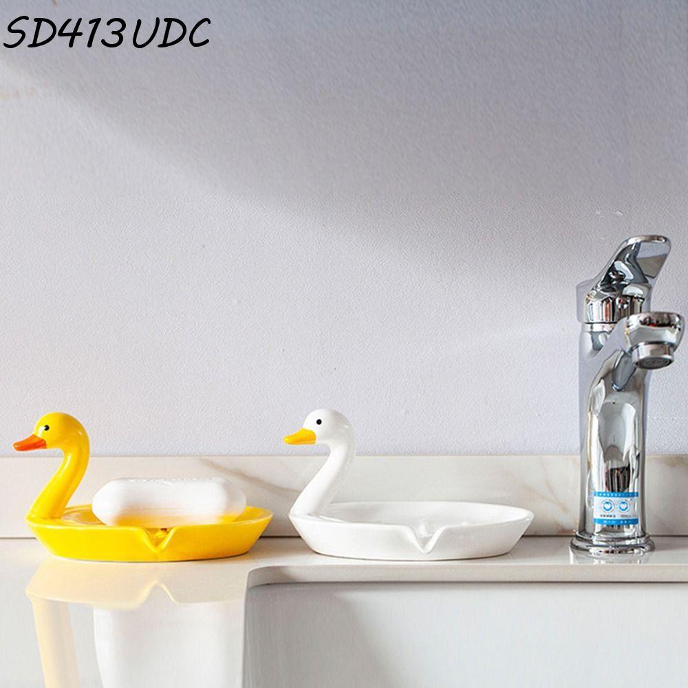 Suporte De Sabonete SD413UDC , Saboneteira De Cerâmica De Pato Animal Com Drenagem Automática Fofa , Rack De Armazenamen