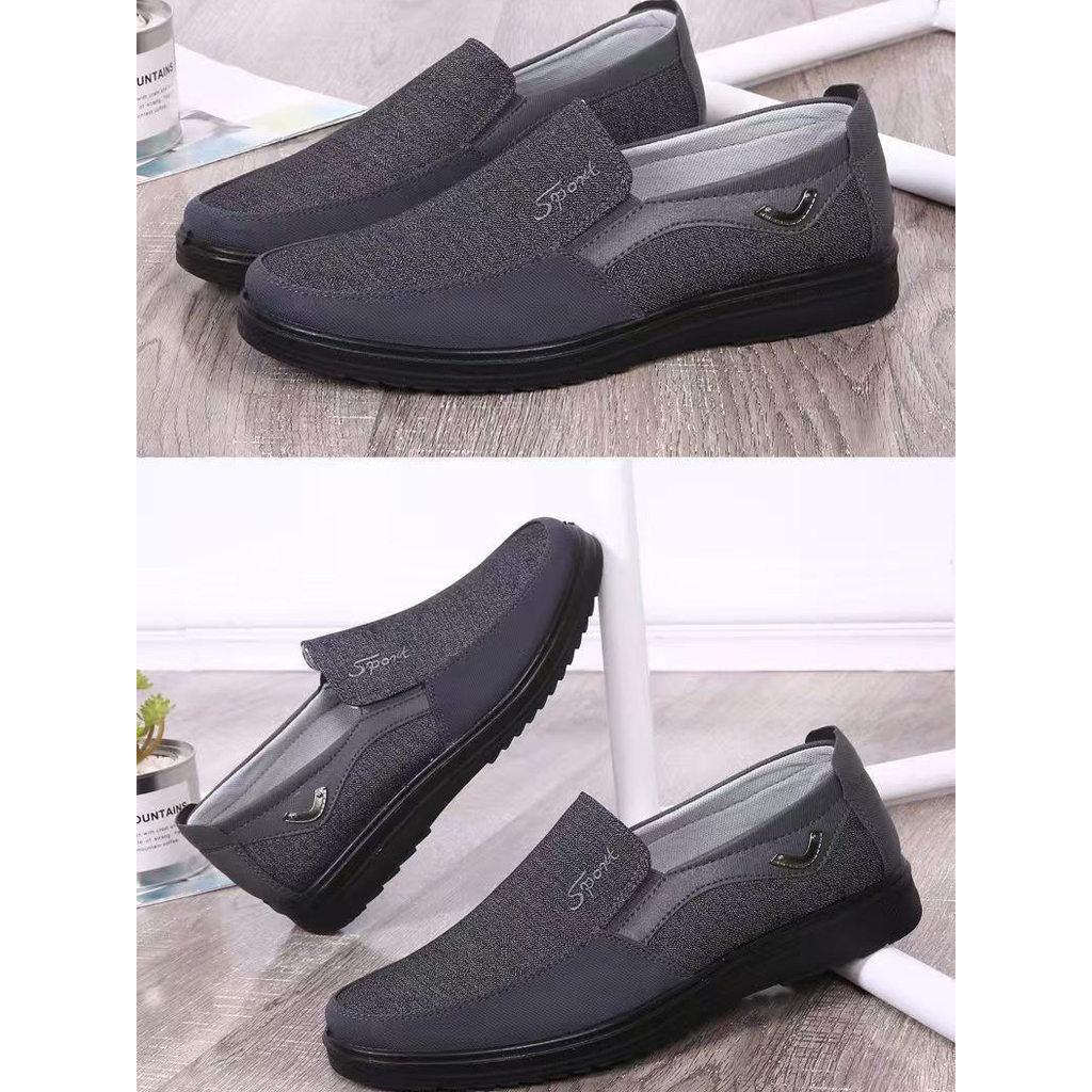 Sapatos de pano antigos de pequim sapatos masculinos respiráveis sapatos masculinos de meia-idade sapatos de pai idoso s