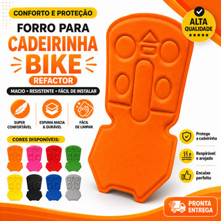 Forro Assento Cadeirinha de Bicicleta Refactor Confortável Macio Universal Infantil