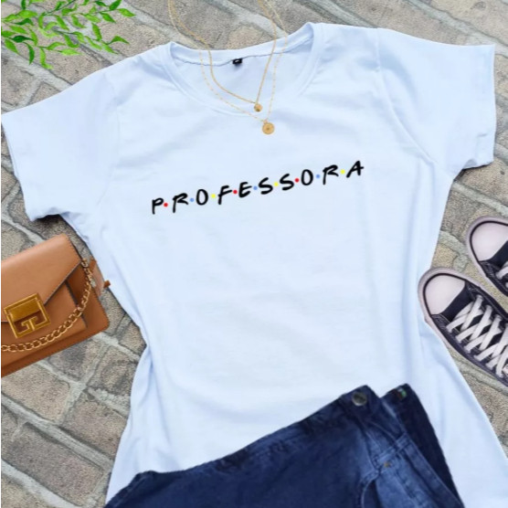 Camiseta Professora Feminina Profissão T Shirt Com Frase de Professora T shirt  Pedagogia 100% Algodão Estampado