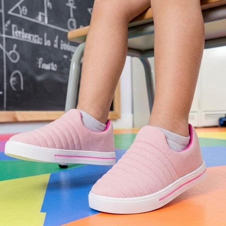 Tênis Infantil Calce Fácil Feminino Escolar Casual Original Lançamento Confortável Promoção