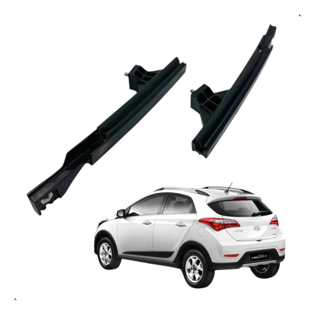 Par Suporte Guia Vidro Traseiro Hyundai Hb20 2012 2015 2019