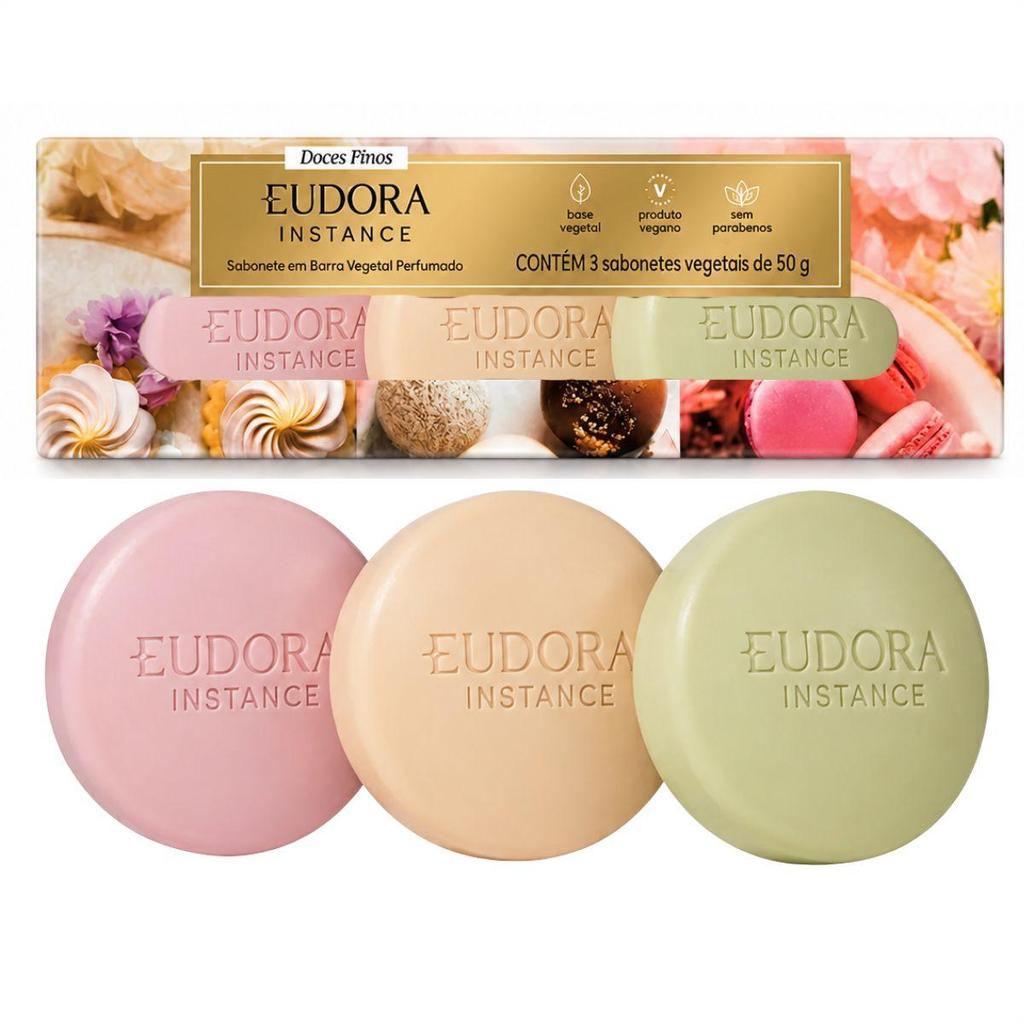 Kit Eudora Instance: 3 Sabonetes Vegetais 50g
