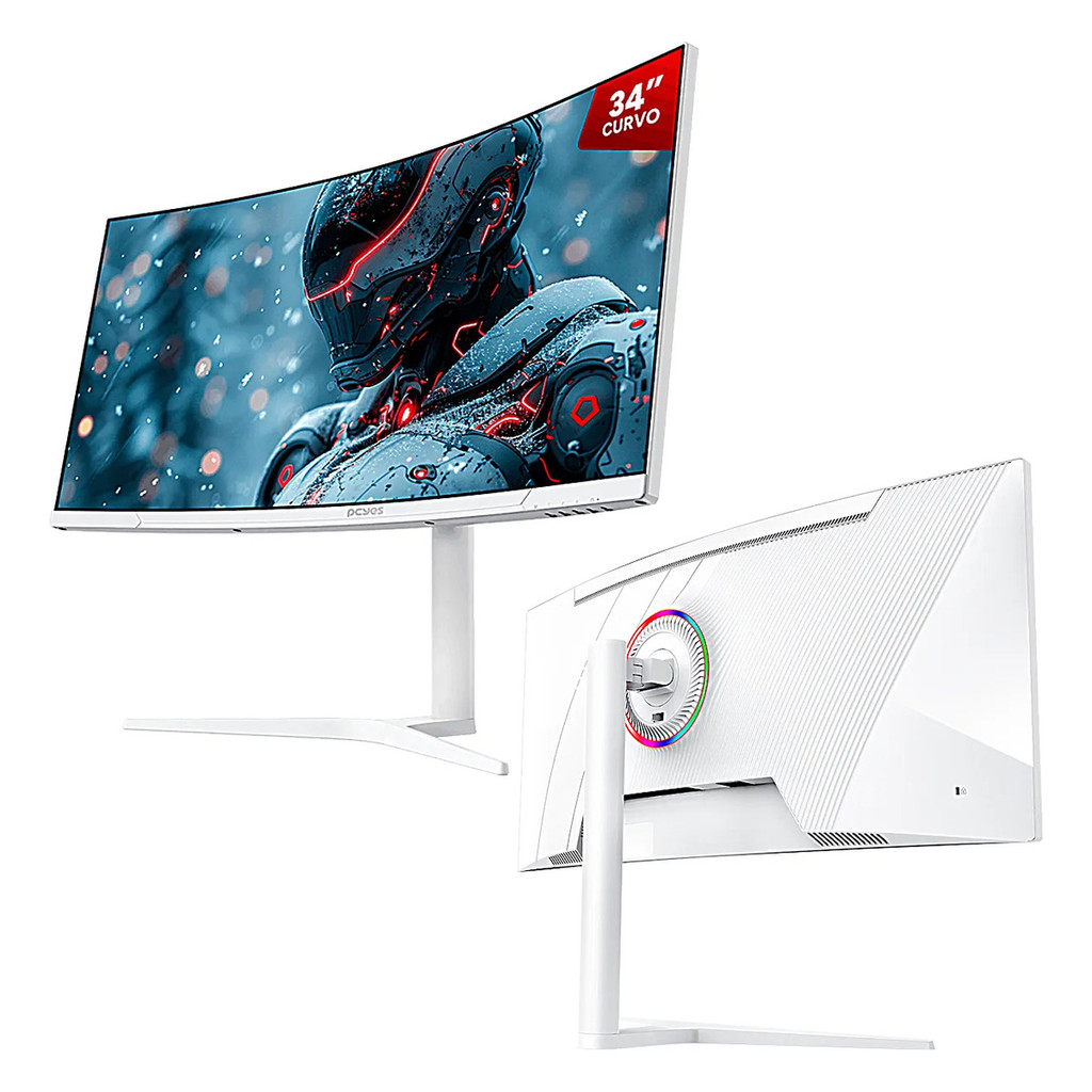 Monitor Gamer Curvo 34 Ultrawide Wqhd 165hz 1ms Branco