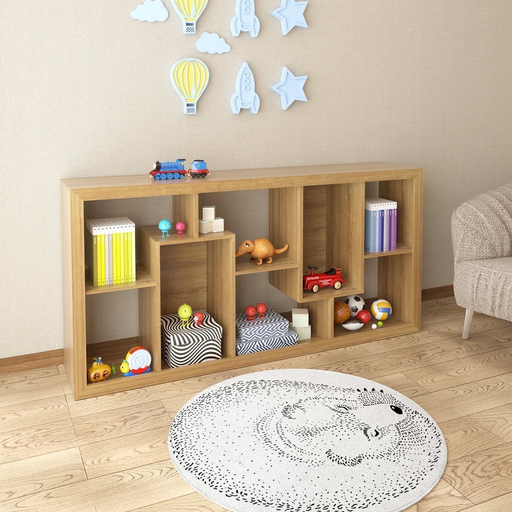 Estante Decorativa para Quarto Infantil Alice Espresso Móveis Amendoa