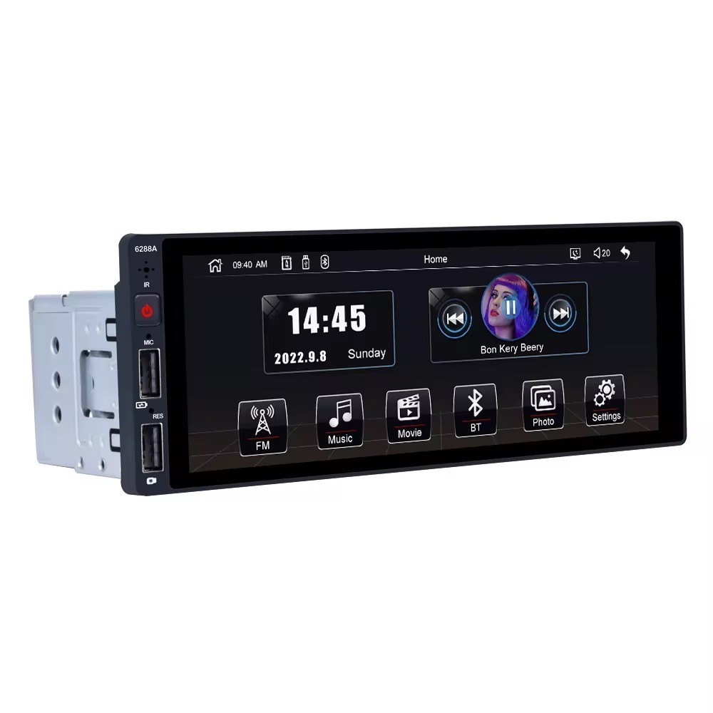 Central Multimídia Tela 6,9" LCD Bluetooth 5.0 USB Câmera de Ré Knup KP-RA930