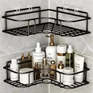 Suporte Banheiro Porta Shampoo Organizador Banheiro Metal Sem Furos Fixação Fácil Resiste…