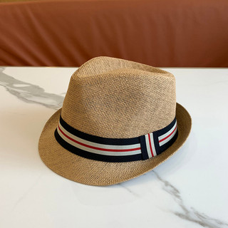 Chapéu de palha feminino Jazz chapéu All-Match Casual verão Curling borda moda masculina chapéu superior protetor solar 