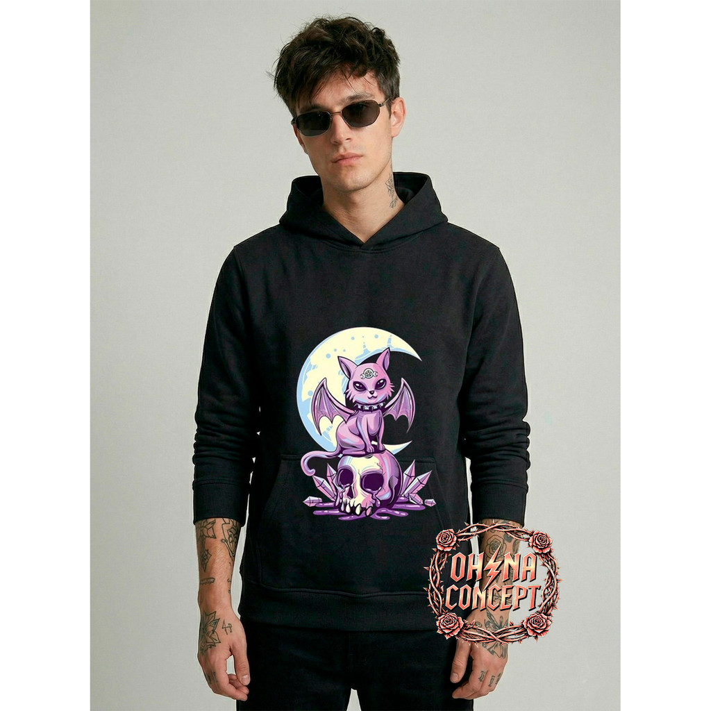 Moletom Gato dark Masculino Unissex Flanelado Quentinho  Premium Casaco Confortável Estiloso Envio Imediato