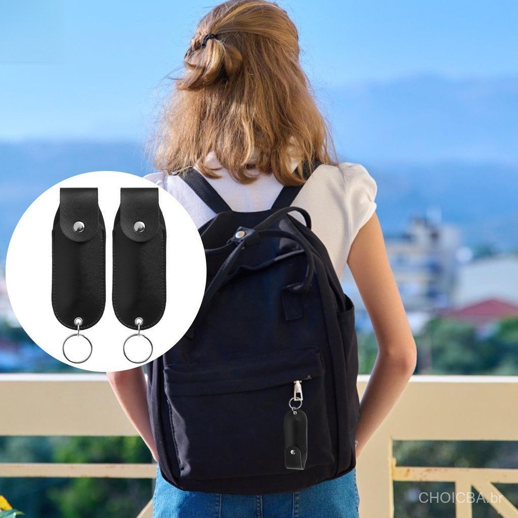 2 Peças de Mini Bolsa Portátil para Spray de Pimenta, Estojo Superior em Couro PU, Aba Protetora SHOPSKC1382 4515