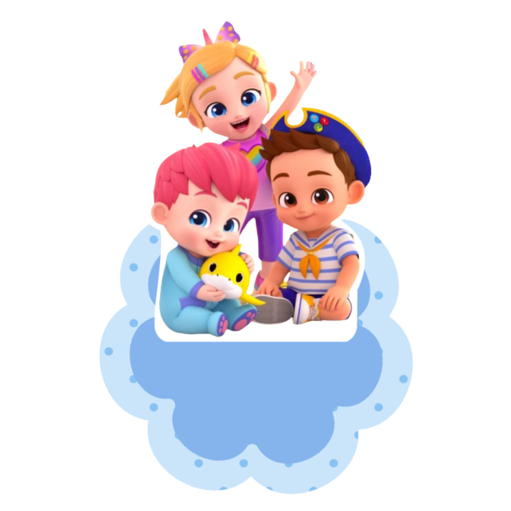 Kit Aplique 3D Personalizado BebeFinn Tags de Festa em Pé Lembrancinhas Temáticas para Aniversário Infantil