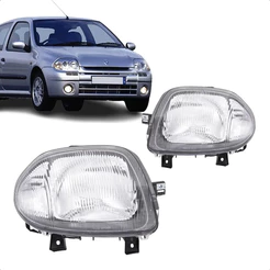 Par/Un Farol Clio 1999 2000 2001 2002 Policarbonato Simples