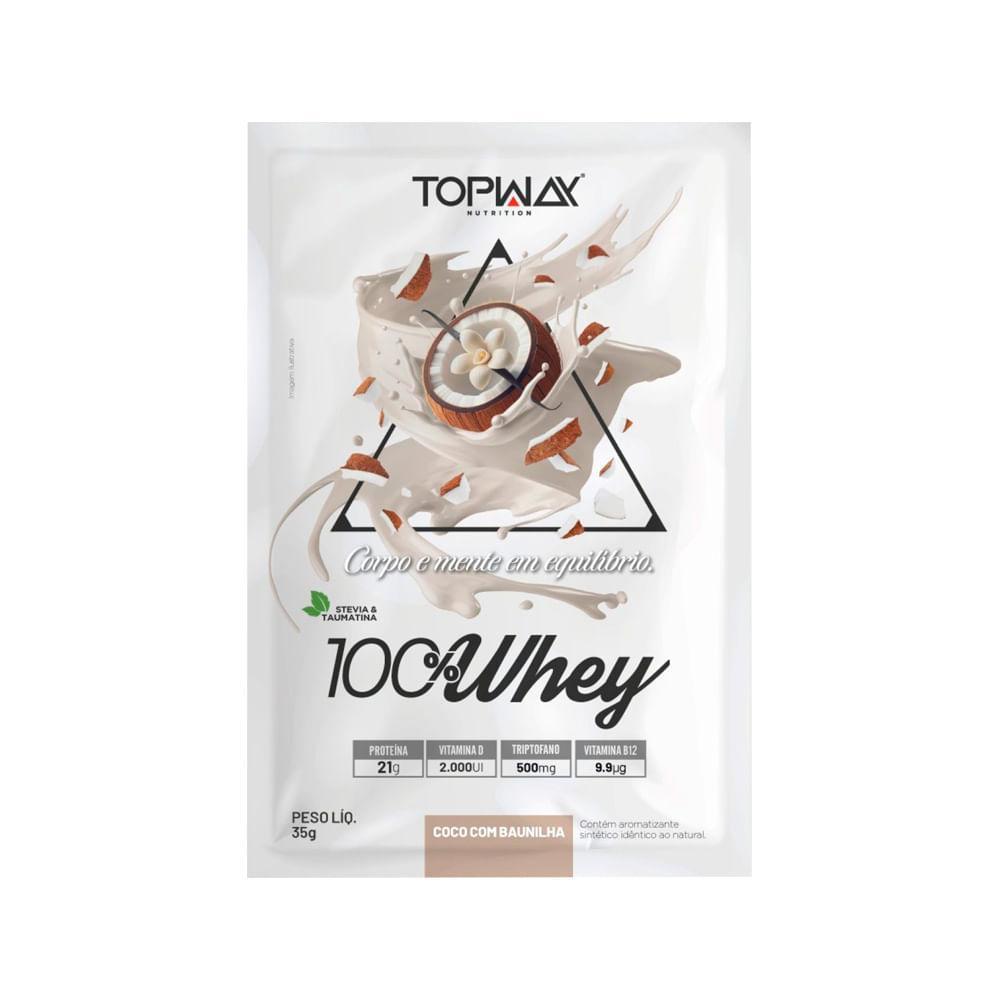 Suplemento Alimentar Topway 100% Whey 35gr Coco Com Baunilha
