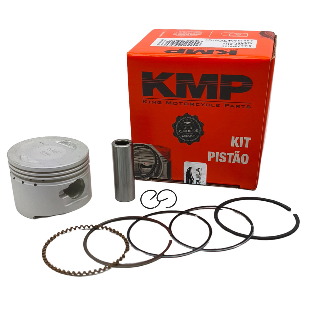 Kit Pistão Anel KMP Shineray Jet 50 P/ 75cc STD 0.25 0.50 Alta performance