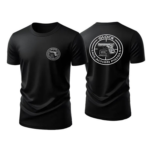 Camiseta Masculina Camisa Dry Fit Premium Glock Safe Cac Ati