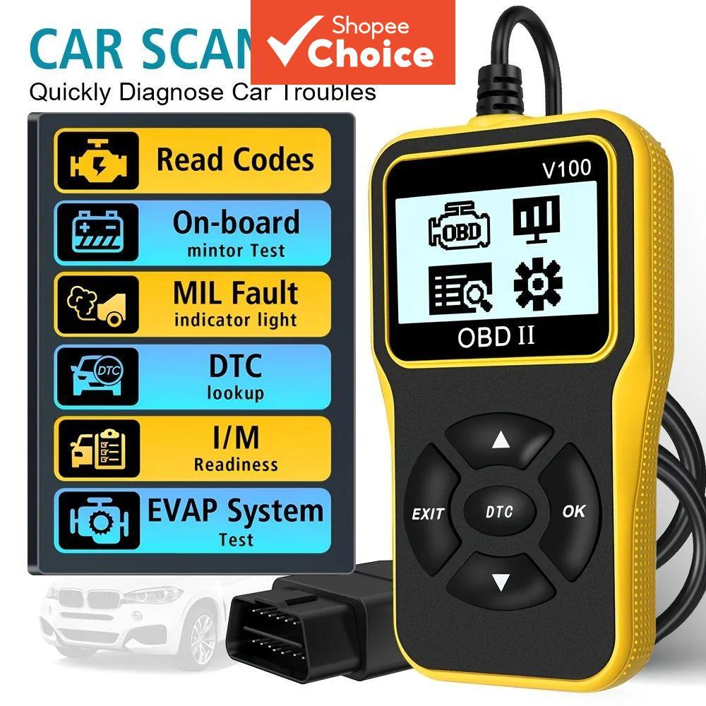 Scanner de diagnóstico automotivo OBD2, leitor de código de falhas do motor, pode diagnosticar todos os veículos