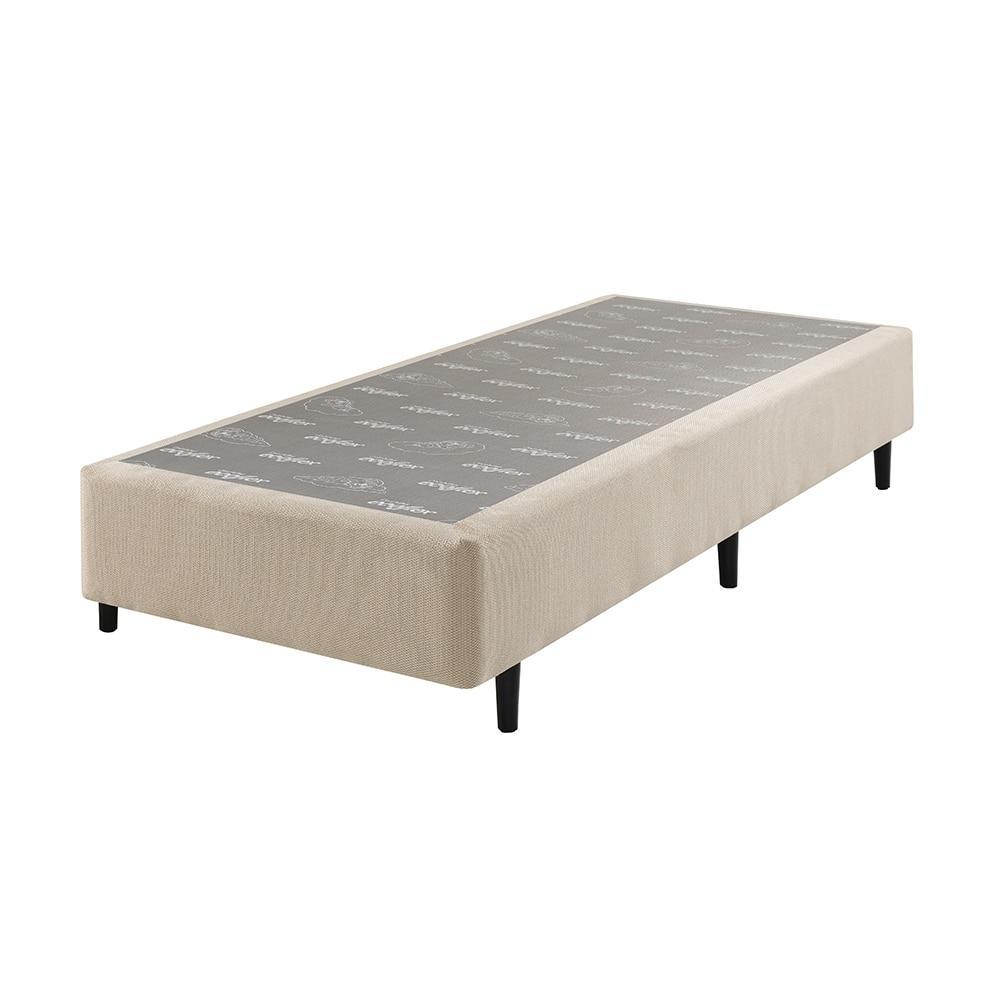 Base Box Queen 79x25 Poliéster Bege - Ecoflex