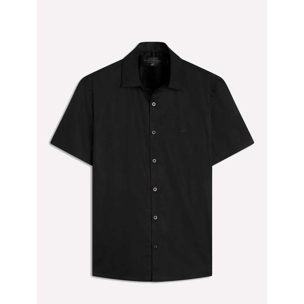 Camisa Ellus Masculina Manga Curta Tricoline LY Classic Italian Preta. em Oferta na Shopee