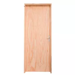 Kit Porta de Madeira Pinus Grantok M12 Interna, Abertura à Esquerda 213x86 cm