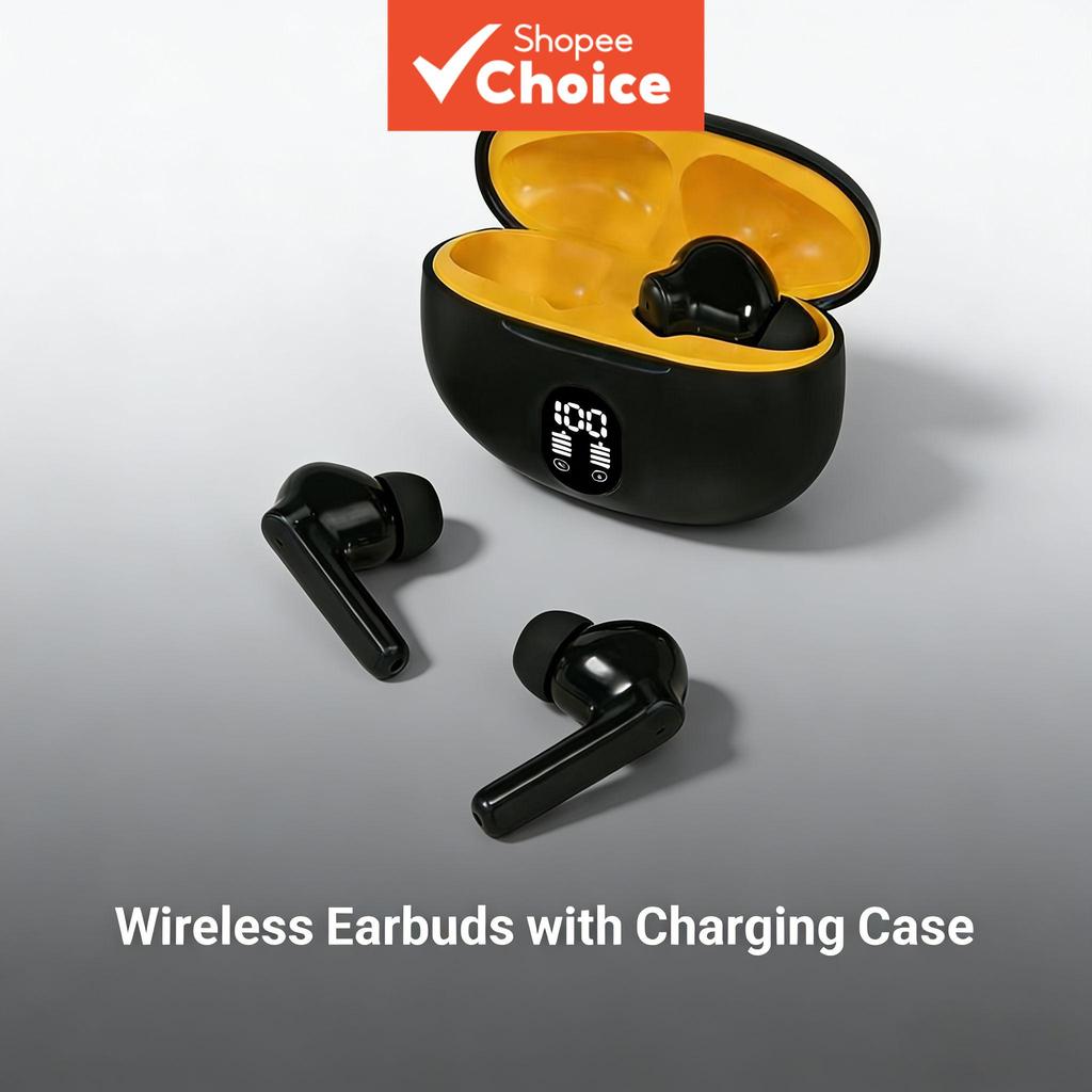  Fones de ouvido TWS Bluetooth 5.3, fones de ouvido com redução de ruído ENC, fones sem fio à prova d'água com