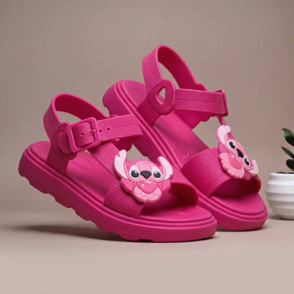 Sandália Infantil Rosa com Personagem | Conforto e Diversão para Menina | Tamanhos 21 a 28