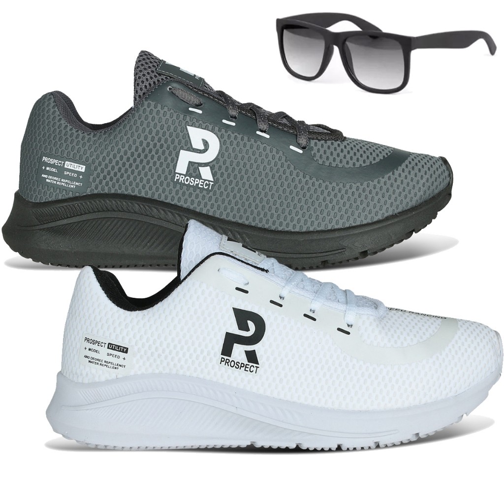 Kit 2 Tênis Masculino Prospect Speed Esportivo Lançamento Mais Vendido + Óculos