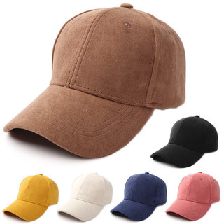 Boné de beisebol de pele de cordeiro para outono e inverno, unissex, de cor sólida, moderno, quente e com aba curvada.