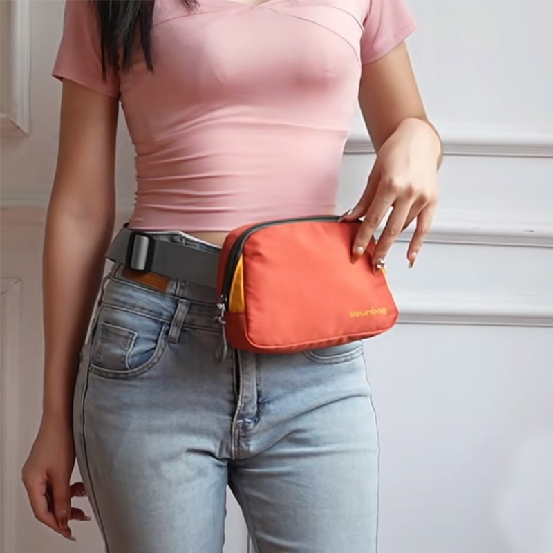 Esportes lazer cintura saco feminino verão ultra-leve ultra-fino Fitness pequeno saco de peito Cross-corpo correndo saco