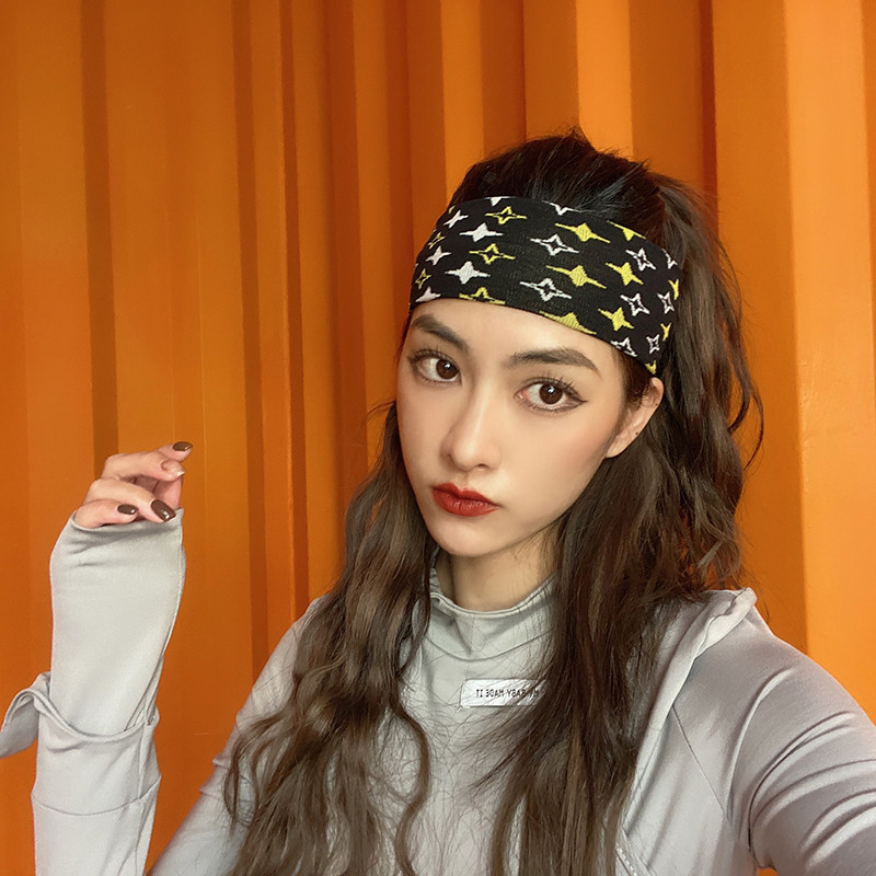 Faixa de cabelo feminina influenciador japonês coreano de aba larga Headwear primavera verão passeio moda na moda bandan